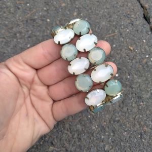 Green chunky statement bracelet